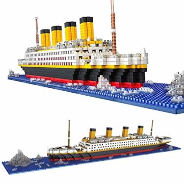 Imagem de ELAICREE Titanic Ship Micro Mini Building Blocks Set, 1860 Pcs 3D Puzzle Sets DIY Educational Toys Gift for Adults and Kids…