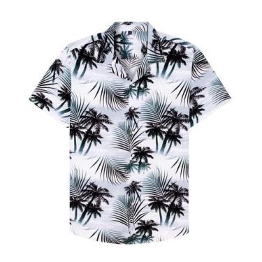 Imagem de Camisa havaiana Alimens & Gentle para homens com estampa de praia de v