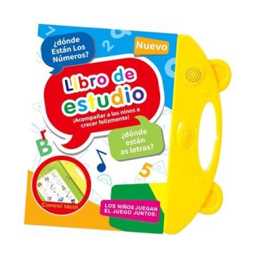 Imagem de harayaa Livro de som, brinquedo eletrônico de aprendizagem, auxílios para ensino educacional inicial, livro de áudio interativo, máquina de aprendizagem de