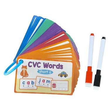 Imagem de simhoa Cartões de Aprendizagem de Palavras CVC, Flashcards para Materiais de Professores, Sala de Aula Infantil