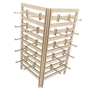 Imagem de UGPLM Organizador de joias de madeira, porta-chaves, apresentação, rack de exibição de joias multiuso, ganchos para pendurar brincos, chaveiros