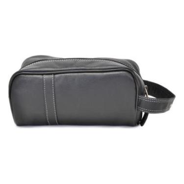 Imagem de Necessaire Masculina Média Couro Fechamento com Zíper-Unissex