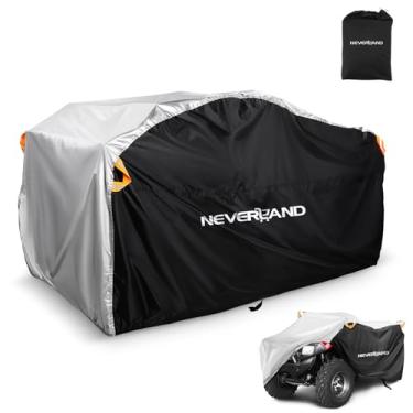 Imagem de NEVERLAND Capa de quadriciclo à prova d'água, capa para quadriciclo resistente a rasgos, 4 rodas, proteção UV para Polaris Sportsman Yamaha Honda Quad Bike (prata e preto, GG)