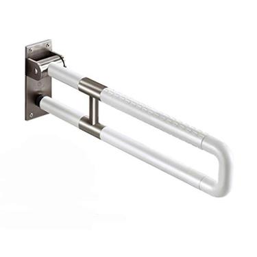 Imagem de Barras de apoio alça suporte de segurança trilhos de mão barra de apoio dobrável de aço inoxidável corrimão de banheiro trilho de apoio de chuveiro antiderrapante trilho de segurança sem barreira alça de nylon alça de chuveiro para idosos deficientes garra para banheira (C