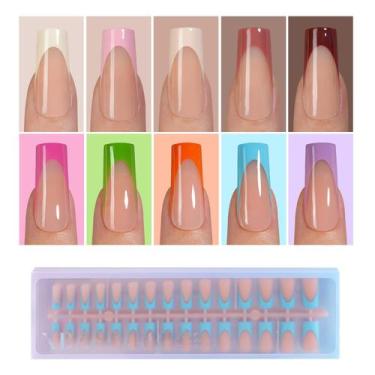 Imagem de Gel francês Press On Nails Misssix XBASICTIPS 300 unidades e 15 tamanh