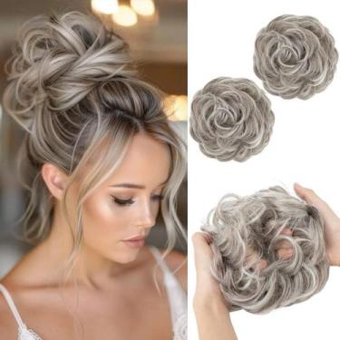 Imagem de Hair Bun Hair Pieces SARLA Wavy Curly Synthetic Women