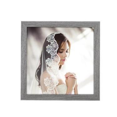 Imagem de Porta-retratos JDZIVTOP 28x28 cm Cinza Envelhecido Rústico