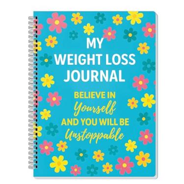 Imagem de Diário de perda de peso para mulheres 2025 – A4 (21,6 cm x 29,2 cm) agenda de perda de peso em espiral, caderno e calendário de 52 semanas, papel antivazamento de 100 g/m², capa de PVC à prova d'água