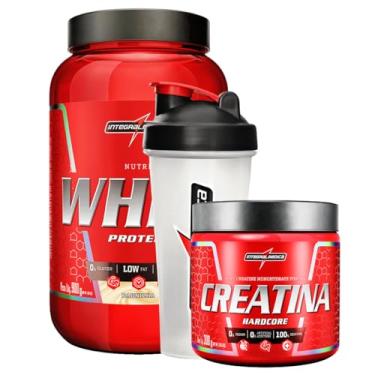 Imagem de Combo Whey Protein Baunilha + Creatina 300g + Coqueteleira Branca ou preta - Integralmédica