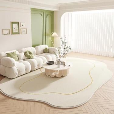 Imagem de Tapete decorativo estilo creme para sala de estar, tapete em formato de nuvem para quarto, tapete macio e felpudo, espesso para casa (200x300 cm/F)