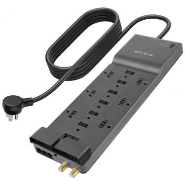 Imagem de Protetor Contra Picos de Energia e Raios 4156 Watts com 12 Portas CA, 110v, BELKIN BE112234 10, Cinza