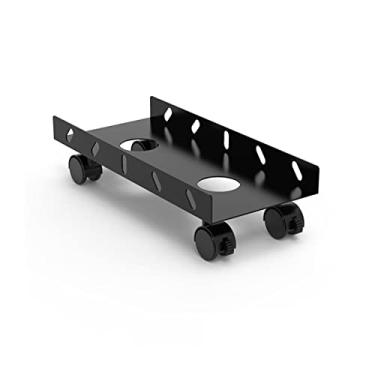 Imagem de Suporte de PC Suporte de CPU Suporte de Base de Computador Suporte de Metal Suporte de Prateleira Suporte de PC com Polia Adequado para a maioria dos PCs (Branco/Preto) Suporte (Cor: Preto, Tamanho