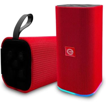 Imagem de Caixa de Som Bluetooth LED RGB Multimídia Som de Qualidade com Iluminação Colorida e Conectividade Sem Fio(Vermelho)