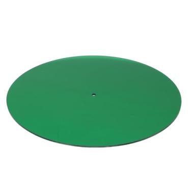 Imagem de Generic Almofada Antiestática para Registro de Vinil, Tapete Giratório Acrílico de Absorção de Choque, Melhor Contato, Baixa Vibração para Toca-discos Padrão de 12 Espaços (Verde Transparente)