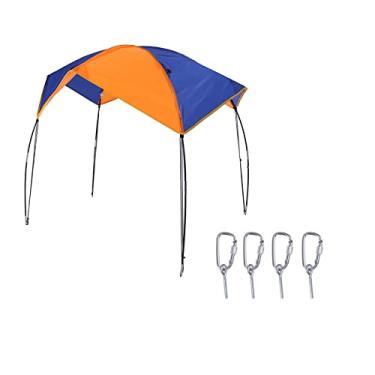 Imagem de Dossel de barco, dossel de caiaque para barco toldo de para-sol para 2 a 4 pessoas capa de toldo de barco à vela tenda de acampamento de pesca PU para piquenique de pesca de barco (68351 toldo (4