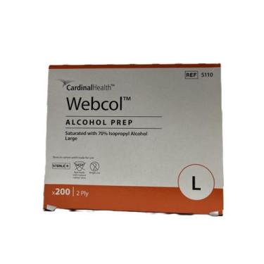 Imagem de Almofada de preparação de álcool COVIDIEN Webcol 70% Isopropil 1200 Pa
