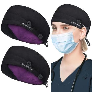 Imagem de Boné de trabalho ABAMERICA com botão e faixa de suor de algodão