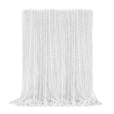 Imagem de Colar de miçangas EOBOH Silver Christmas 50 unidades para mulheres e h