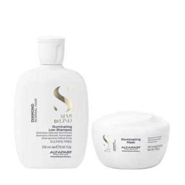 Imagem de Kit Alfaparf Semi Di Lino Diamond - Shampoo 250ml + Máscara 200ml