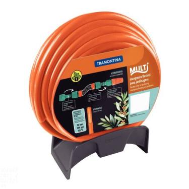 Imagem de Mangueira Multi 1/2" Tramontina Laranja em PVC 3 Camadas 20 m com Enga