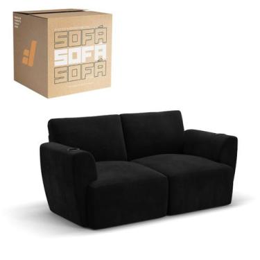 Imagem de Sofá 2 Lugares Sala De Estar em Tecido Bouclé Modular Damie Na Caixa, 