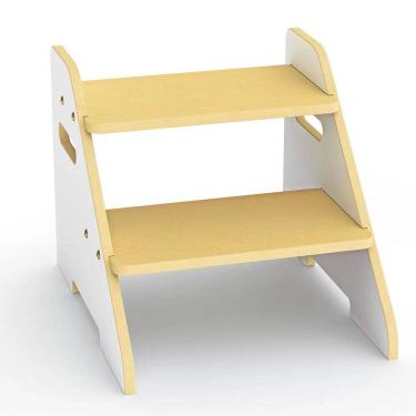 Imagem de Escada Infantil Montessoriana Banquinho Madeira Pia Banheiro