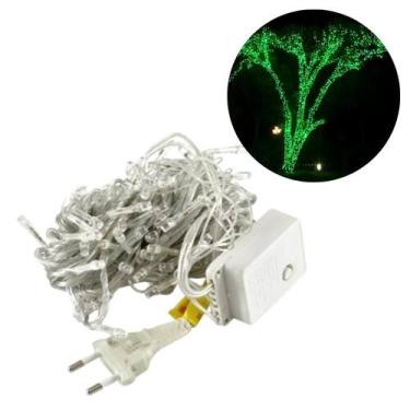 Imagem de Kit 4 Pisca Pisca 220v Natal Led 100 Lâmpadas 8 funções 8 Metros Verde