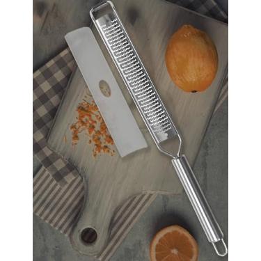 Imagem de Raspador de limão, ralador de queijo, queijo parmesão, gengibre, alho, noz-moscada, chocolate, cítrico, raspador e ralador de limão, ferramenta de cozinha com lâmina de aço inoxidável afiada