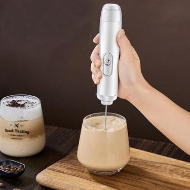 Imagem de Espumador de leite portátil operado a pilhas, batedor de bebida para cappuccino, café à prova de balas, latte (pilhas não incluídas)
