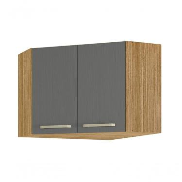 Imagem de Armario De Cozinha De Canto Obliquo Ametista Kits Parana Freijó Gris