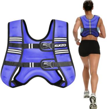 Imagem de KUKZO Colete feminino com peso de 7,3 kg, unissex, refletivo, treinamento de força, para corrida, exercícios aeróbicos e exercícios