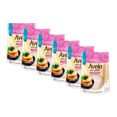 Imagem de Kit 6X: Aveia em Flocos Finos Sem Glúten Leve Croc 200g