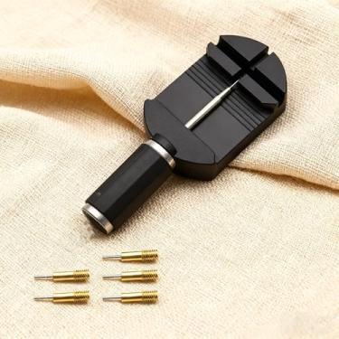 Imagem de Kit de remoção de elos de relógio, ferramenta profissional de redimensionamento de pulseira de relógio com 12 agulhas de substituição para ajuste de pulseira, ferramenta de barra de mola para reparo