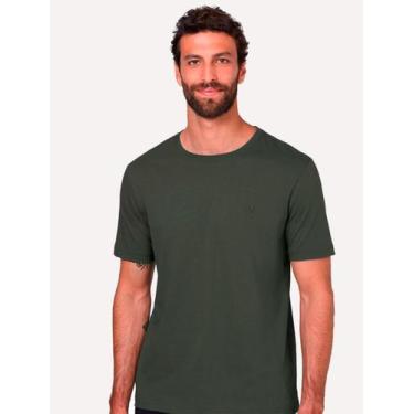 Imagem de Camiseta Dudalina Masculina Essentials Modal Logo Verde Militar, L/G