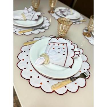 Imagem de Jogo Americano Poa Souplast Guardanapo Bordado Vários Modelos - Mr Dia