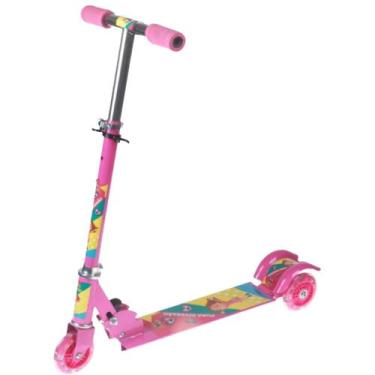 Imagem de Patinete Infantil Rosa 3 Rodas 75Cm Ajustável - Art Brink