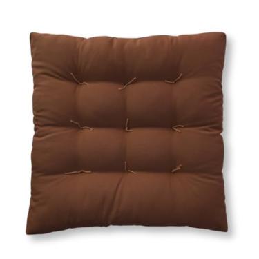 Imagem de Assento Futon 50x50 Almofada Para Cadeira Jantar Banco Pallet Decorativo(Marrom)