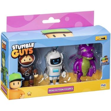 Imagem de Kit 3 Boneco Stumble Guys Série 2 Modelos Sortidos Multikids