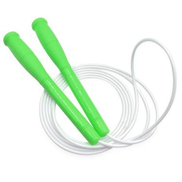 Imagem de FEELCAT Corda de pular para crianças e adultos, cordas de TPU de 4 mm para corda de pular rápida, embaixo dupla, alças longas e sem emaranhados, corda de pular leve ajustável de 2 m para escola