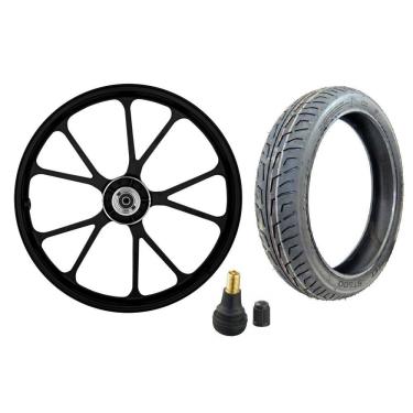 Imagem de Roda Dianteira Titan 150 Shiver V-Shape Freio Disco + Pneu St600 80/100-18 + Bico