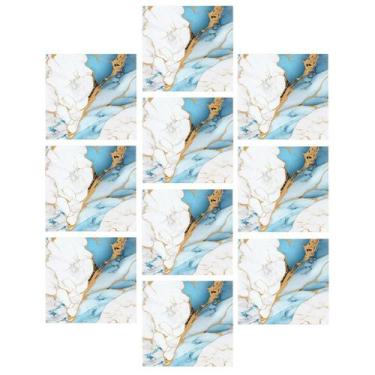 Imagem de Placa Adesiva Marmore 3D Kit 10 uni Papel de Parede Autocolante Obra R