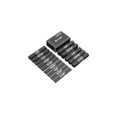 Imagem de CJYESY Ferramentas de montagem para marcenaria - Conjunto de blocos de calibre de altura de 15 peças com barras marcadas por régua de precisão, acessórios de serra de mesa (grande)