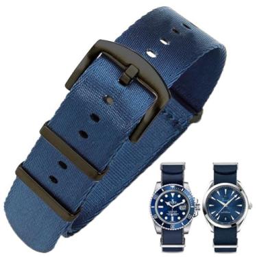 Imagem de Aoeiwv Pulseira de relógio de nylon balístico militar de 20 mm, 22 mm, com fivela pesada, macia, durável, impermeável, pulseira de reposição de nylon premium para homens e mulheres