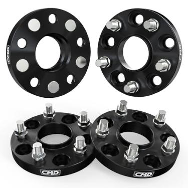 Imagem de Cmd motoring Adaptadores de roda centralizados de 0,8 polegadas/20 mm 5x120 a 5x112, espaçador usinado CNC forjado com furo de 72,6 mm a 57,1 mm parafusos M14x1,5 compatível com proprietários BMW