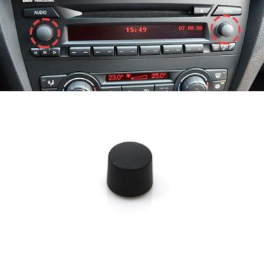 Imagem de Goodithy Painel frontal CD Player rádio volume de áudio interruptor de controle rotativo botão tampa substituição para BMW Série 1/3 E81 E82 E87 E88 E90 (modelo C)