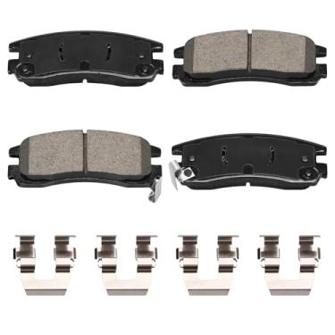 Imagem de HECHENQICHE Pastilhas de freio traseiras de cerâmica premium para Buick LaCrosse/Regal/Rendezvous, Chevy Monte Carlo/Venture, Olds Intrigue/Silhouette & Pontiac Aztek/Grand Am/Prix/Montana