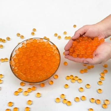 Imagem de Bolinhas de Gel que Crescem na Água Ideal para Decoração de Vasos Festas, Plantas e Artesanato 20g cada - Brucaro Prime (Laranja)
