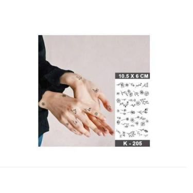 Imagem de Tatoo Temporária Delicada Cartela Vários Desenhos Modelos - 3Istore