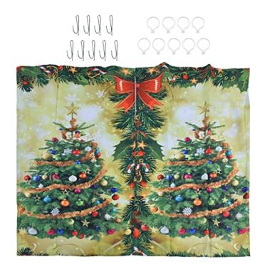 Imagem de Cortinas blackout Ainoli com impressão 3D à prova d'água e elegante tecido decorativo cortina de Natal para varanda e quarto (150 * 166cm)