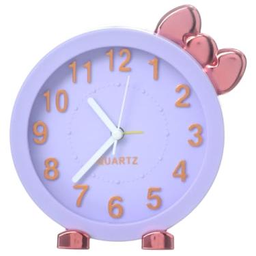 Imagem de Relógio De Mesa Infantil Despertador Decorativo Quarto 333 (Lilás)